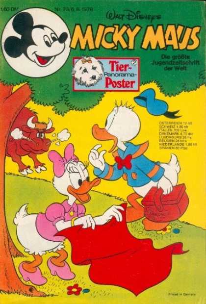 Micky Maus 1173 - Walt Disneys - 160 Dm - Nr236 1978 - Tier Panorama Poster - Der Welt