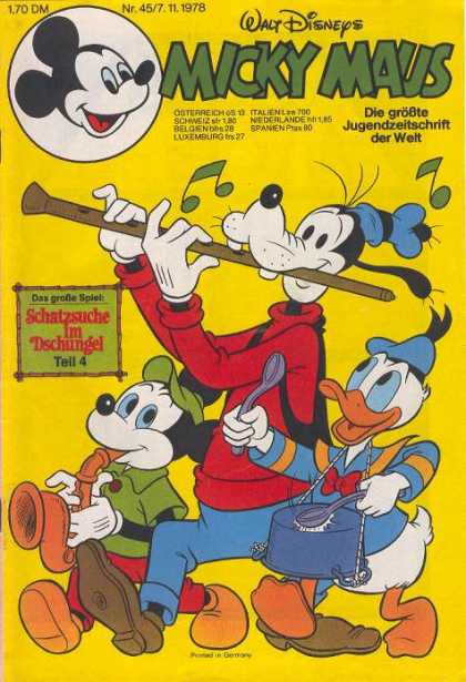 Micky Maus 1195 - Parade - Band - Goofy - Flute - Donald