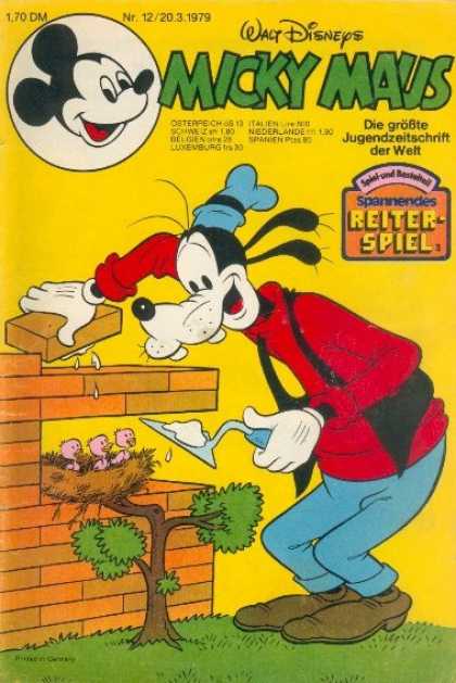 Micky Maus 1214 - Mickey Mouse - Goofy - Disney - German - Brick Wall