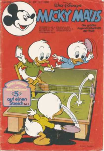 Micky Maus 1270 - Mickey - Disney - Huey Duey And Louie - Ping Pong - German