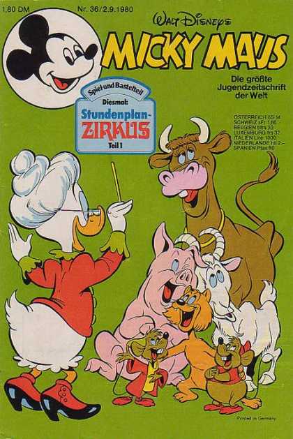 Micky Maus 1274 - Cow - Pig - Goat - Cat - Mouse