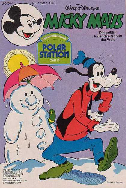 Micky Maus 1282 - Disney - Goofy Builds A Snowman - Goofys Winter Vacation - Goofy Saves A Snowman - Goofys Day At The Beach