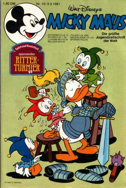 Micky Maus 1288 - Donald Duck - Huey Duewy Louey - Ritter-turnier - Walt Disney - Knight