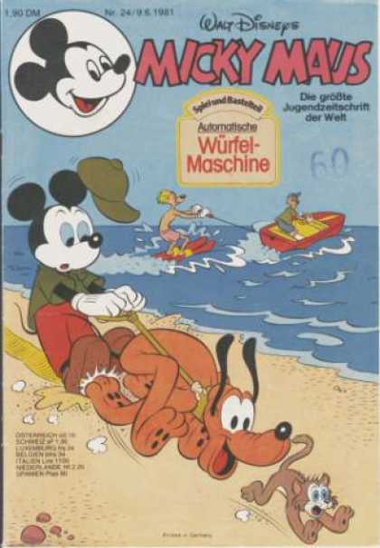 Micky Maus 1302 - Walt Disney - Mouse - Dog - Beach - Sea