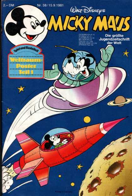 Micky Maus 1316 - Walt Disney - Saucer - Spaceship - Teacup - Goofy