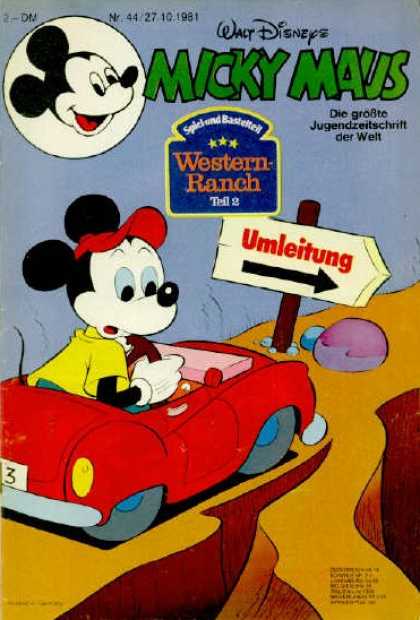 Micky Maus 1322 - Disney - Car - Sign - Western Ranch - Detour
