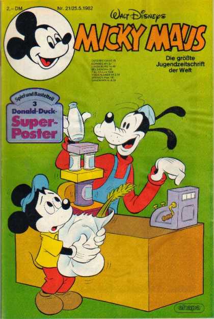 Micky Maus 1352 - Groceries - Stacked Items - Milk - Goofy - Cash Register