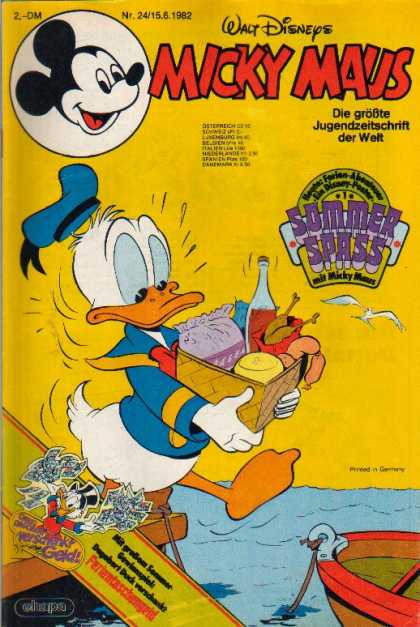 Micky Maus 1355 - Picnic For One - Duck A-la-king - Splash Picnic - Donald Goes Fishing - Feeding The Fish
