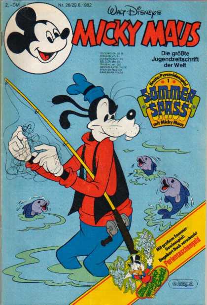 Micky Maus 1357 - Walt Disneys - Nr2629 6 1982 - Summer Spass - Fish - Water