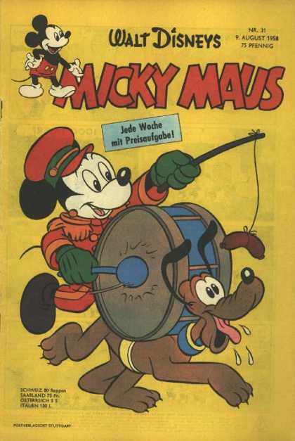 Micky Maus 137 - Mickey Maus - Mickey Mouse - Pluto - Drum - Sausage