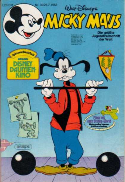 Micky Maus 1413 - German - Disney - Goofy - Barbell - Humor
