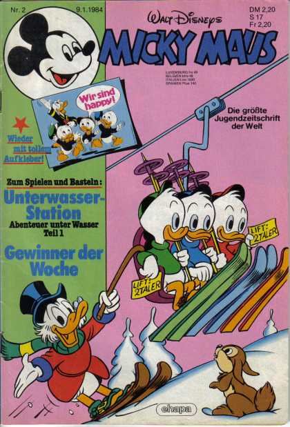 Micky Maus 1437 - Scrooge - Walt Disney - Untervasser-station - Ski - Snow