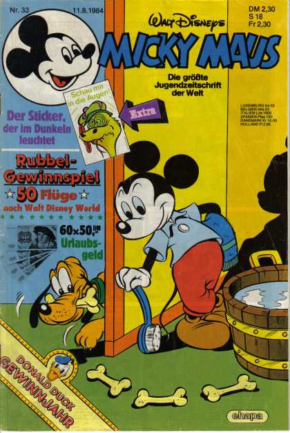 Micky Maus 1468 - Mickey Mouse - Pluto - Wash - Bath - Bubbles