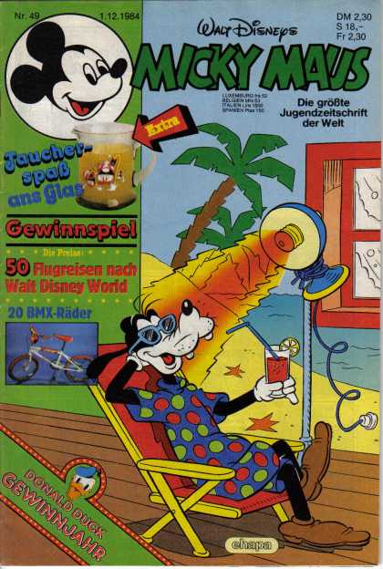 Micky Maus 1484 - Walt Disney - Goofy - Palm Tree - Beach - Boardwalk