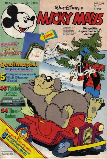 Micky Maus 1487 - Walt Disney - Goofy - Bear - Car - Snow