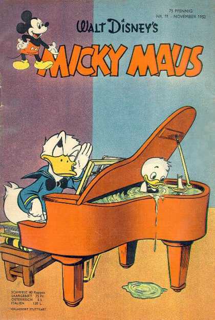 Micky Maus 15 - Handels Water Music - Duck Soup - Piano Damper - Donald Fears He Is Tone Deaf - Nephew Has Water-tight Alibi