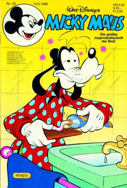 Micky Maus 1511 - Disney - Goofy - Toothpaste - Comb - Polka Dots