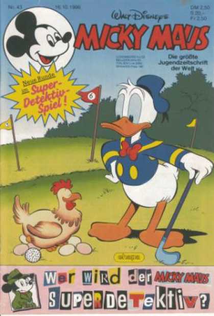 Micky Maus 1522 - Mickey Mouse - Walt Disney - Donald Duck - Golf - Chicken