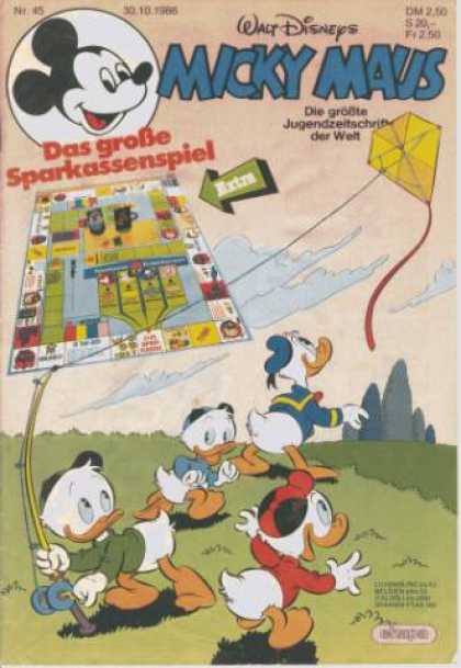 Micky Maus 1524 - Walt Disney - Kite - Donald Duck - Nephews - Wind