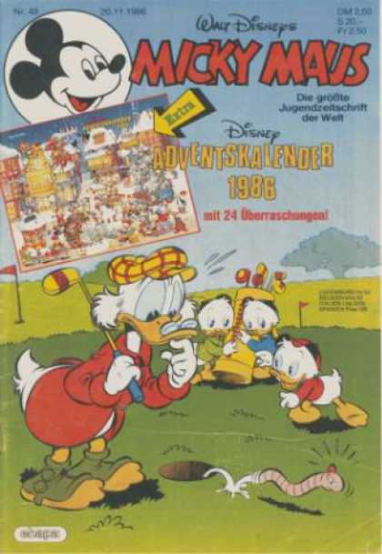 Micky Maus 1525 - Walt Disney - Scrooge - Golf - Worm - Hole