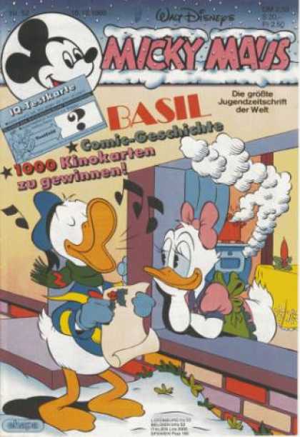 Micky Maus 1527 - Walt Disney - Donald Duck - Daisy Duck - Blue Hat - Sing