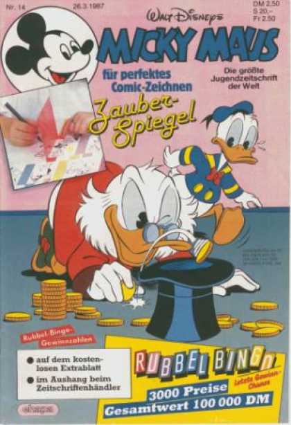 Micky Maus 1536 - Walt Disney - Donald Duck - Uncle Scrooge - German Language - Top Hat