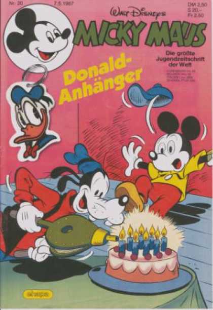 Micky Maus 1541 - Donald Duck - Goofy - Birthday Cake - Candles - Mickey Mouse