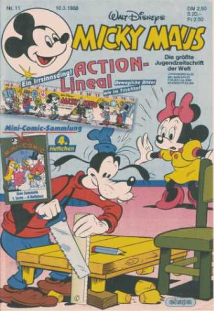 Micky Maus 1560 - Walt Disney - Action - Lineal - Jugendzeitschrift Der Welt - Minnie Mouse - Goofy