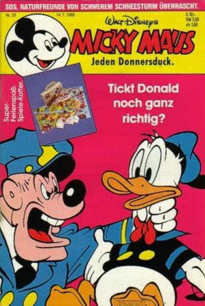 Micky Maus 1575 - Donald Duck - Police - Angry - Jeden Donnersduck - Wringing Neck