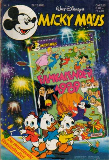 Micky Maus 1585 - Walt Disney - Filmkalender 1989 - Der Sensationelle Silvesterknaller - Witch - Cinderella
