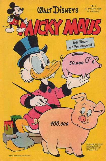 Micky Maus 162 - Uncle Scrooge - Jede Woche Mit Preisaufgabe - Piggy Bank - Paint Brush - Paint