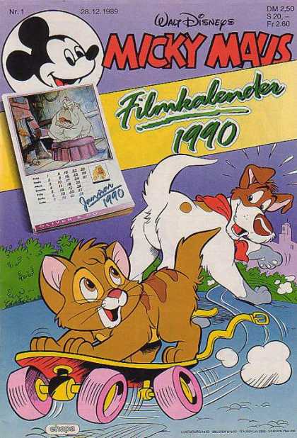 Micky Maus 1638 - Walt Disneys - Filmkalender - Cat - Dog - Skate
