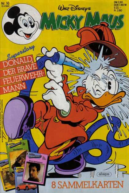 Micky Maus 1652 - Donald Duck - Fire Fighter - Hose - Superstory - Trading Cards