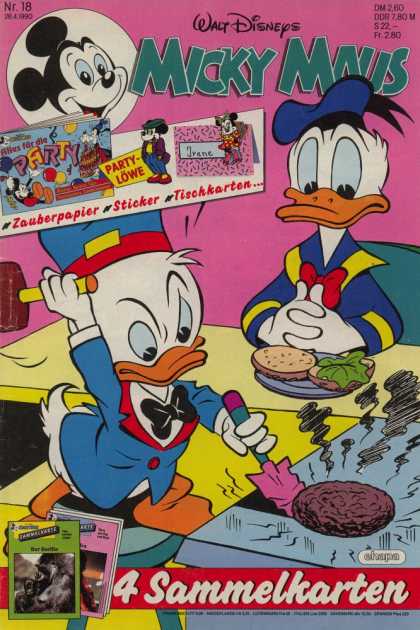Micky Maus 1654 - Donald Duck - Cook - Hamburger - Grill - Nephew