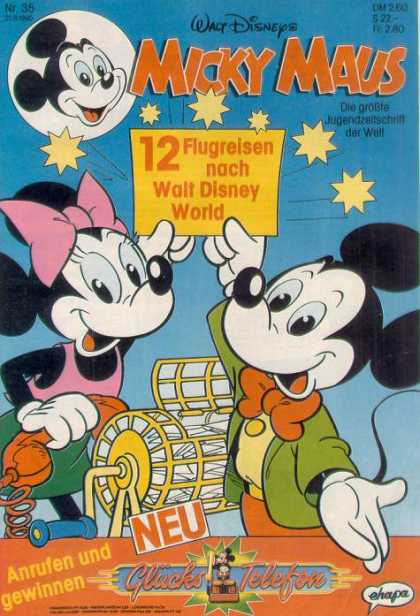 Micky Maus 1666 - Raffle - Mickey - Minnie - Stars - Phone