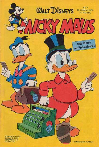 Micky Maus 167 - Suit Case - Ticket - Cash Register - Wache - Donald Duck