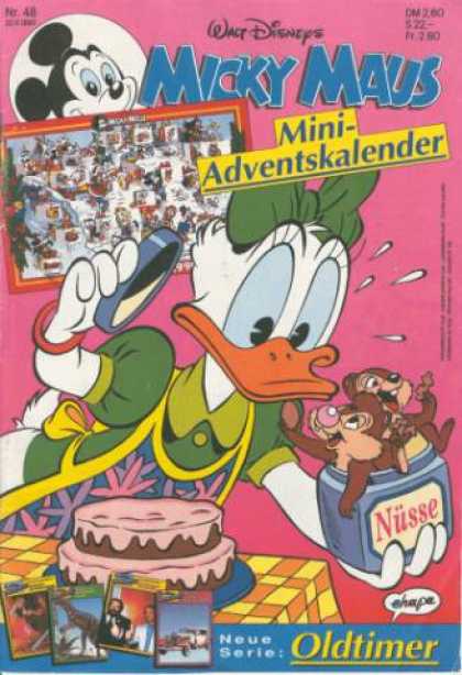 Micky Maus 1675 - Walt Disney - Chipmunks - Duck - Painting - Cake