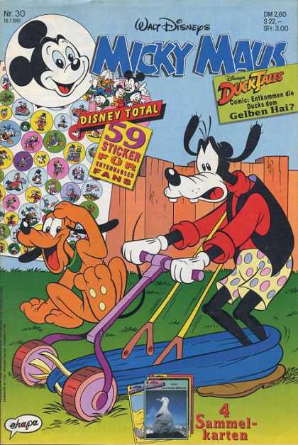 Micky Maus 1709 - Disney Total - 59 Stickers - Ducktales - Entkommen Die Ducks Dom Gelben Hai - Goofy