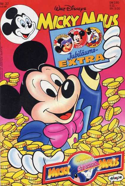 Micky Maus 1716 - Walt Disneys - Gold Coins - Jubilaums Extra - Ehapa - Showing One Card