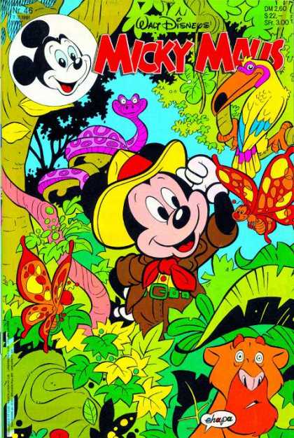 Micky Maus 1725 - Walt Disney - Snake - Butterfly - Jungle - Tucan