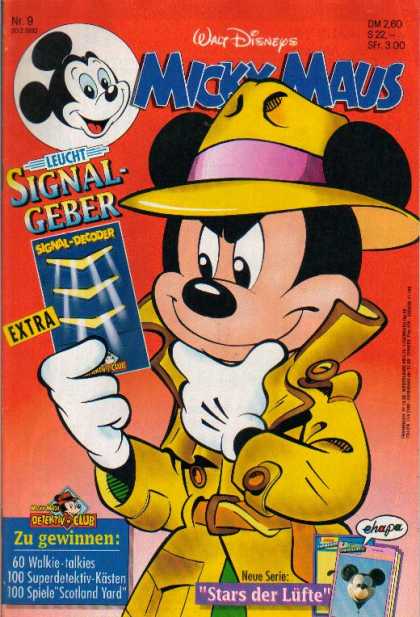 Micky Maus 1742 - Wact Disneys - Smiling Face - Holding Cap - Detective Mouse - Signal-decoder