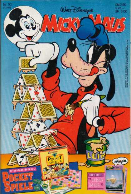 Micky Maus 1743 - Goofy - Cards - Glue - Brush - Pocket
