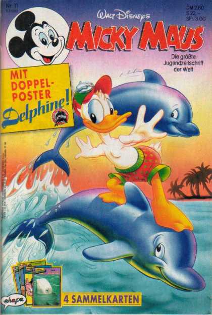 Micky Maus 1744 - Duck - Palm Trees - Surfing - Dolphins - Mouse