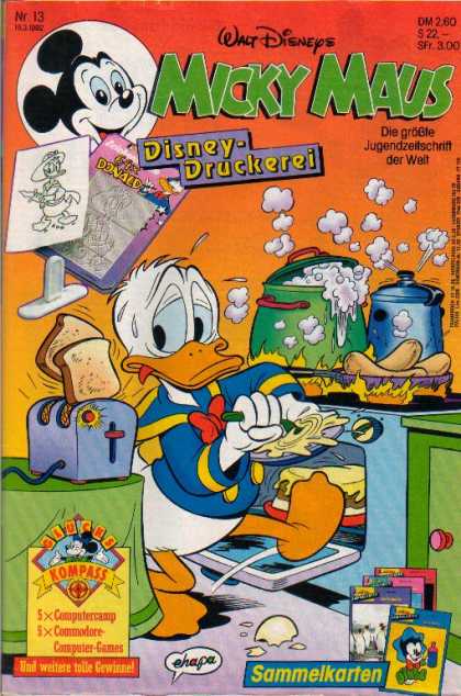 Micky Maus 1746 - Disney - Donald - Toast - Toaster - Food
