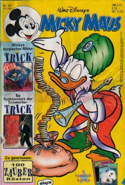 Micky Maus 1776 - Walt Disney - Mickys Magischer Munz - Trick - Sammel Karten - So Funktioniert Der Schwerter