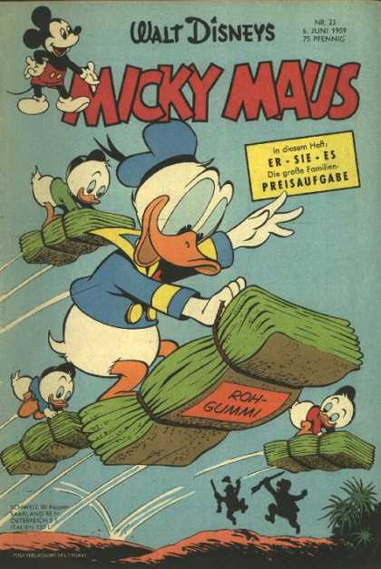 Micky Maus 181 - Walt Disneys - Donald Duck - Roh-gumm - Preisaufgabe - Ducks