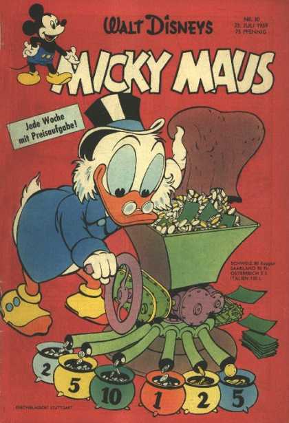 Micky Maus 188 - Walt Disneys - Scrooge - Money - Pot - Hat