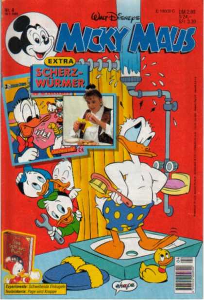 Micky Maus 1895 - Walt Disneys - Extra - Scherz-wurmer - Donald Duck - Shower