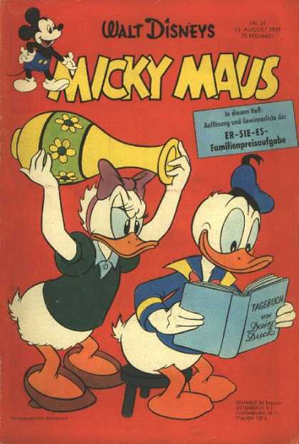 Micky Maus 191 - Mickey Mouse - Jar - Donald Duck - Book - Ribbon