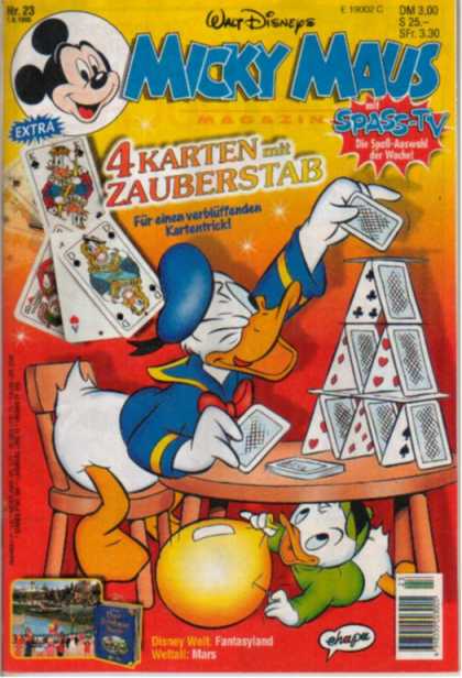 Micky Maus 1914 - House Of Cards - Donald Duck - Balloon - Table - Pin